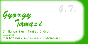 gyorgy tamasi business card
