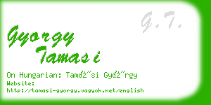 gyorgy tamasi business card